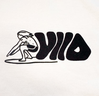 White Surfer Crewneck