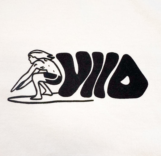 White Surfer Crewneck