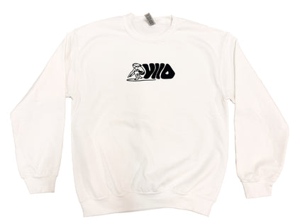 White Surfer Crewneck